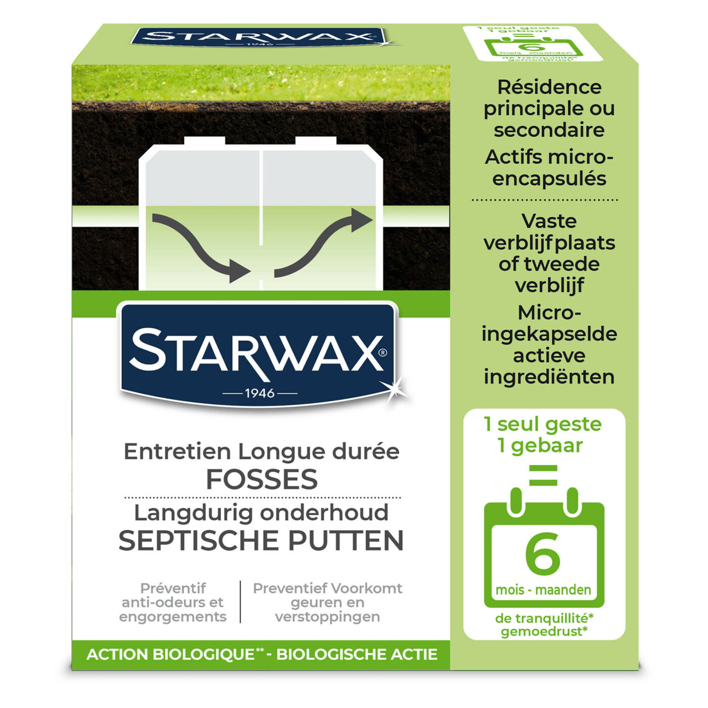 Starwax - Entretien longue durée pour fosses septiques