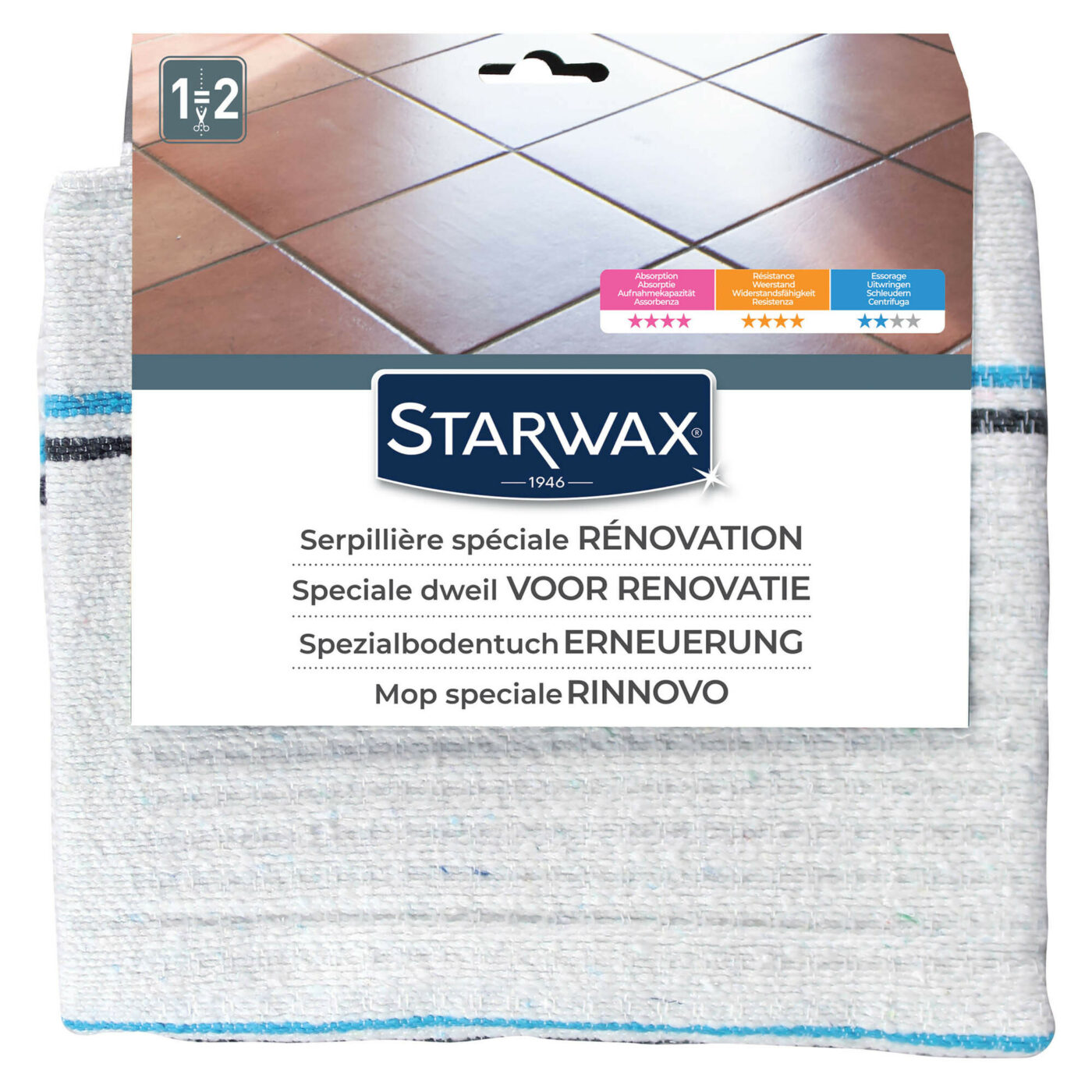 Starwax - Panno goffrato extra bianco